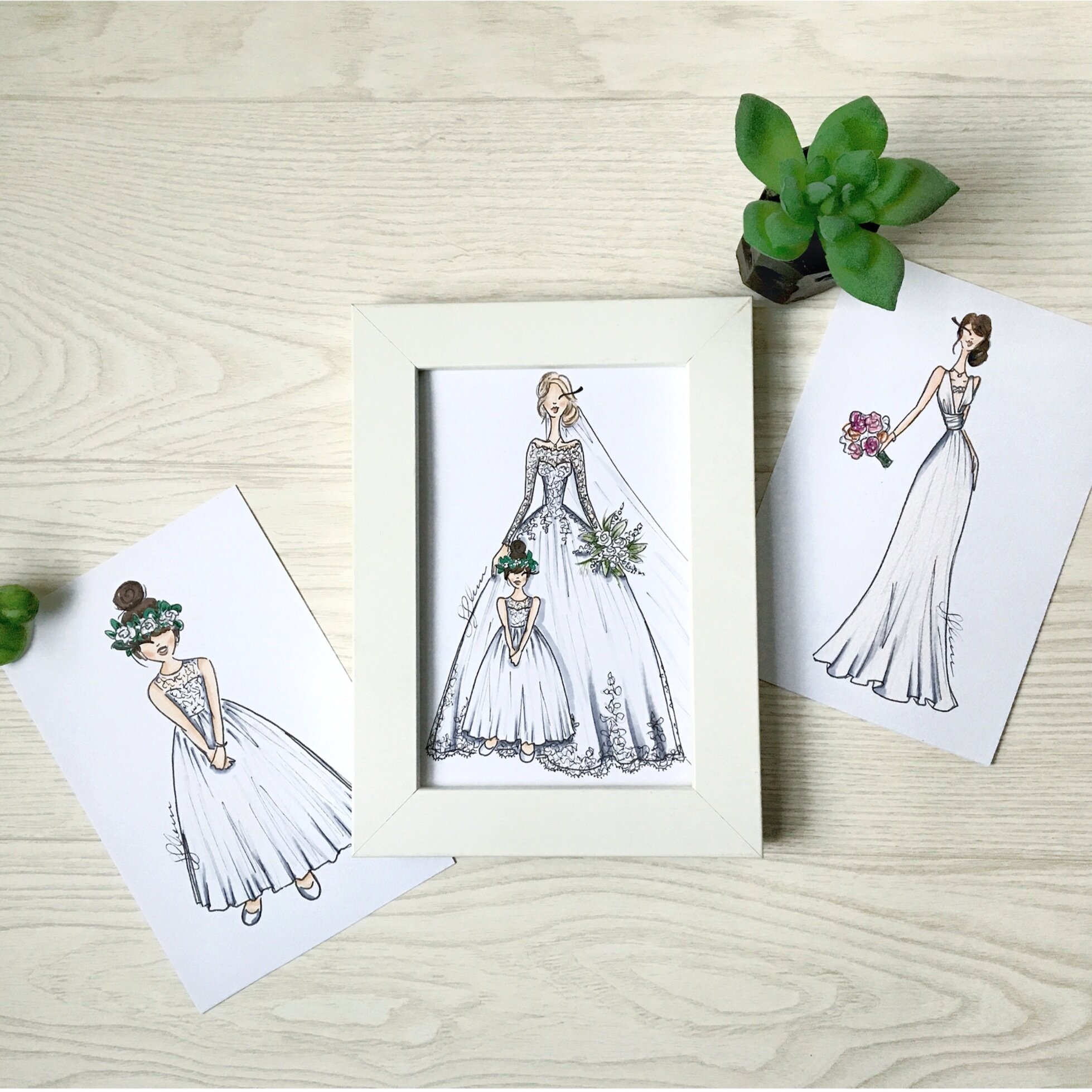 Custom Bridesmaid/Flower-girl Illustration