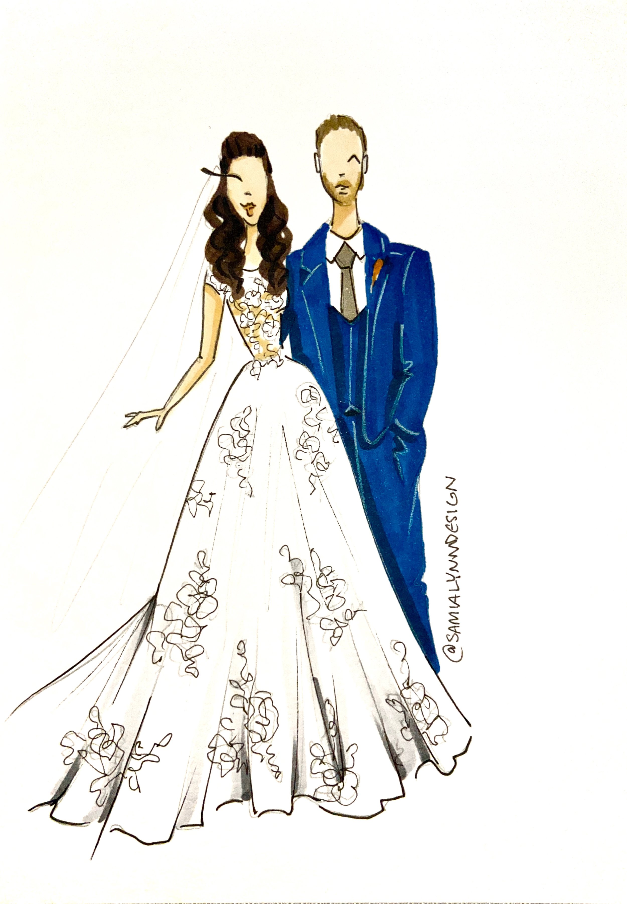 10 Custom Bridal Illustration Keepsakes | SouthBound Bride