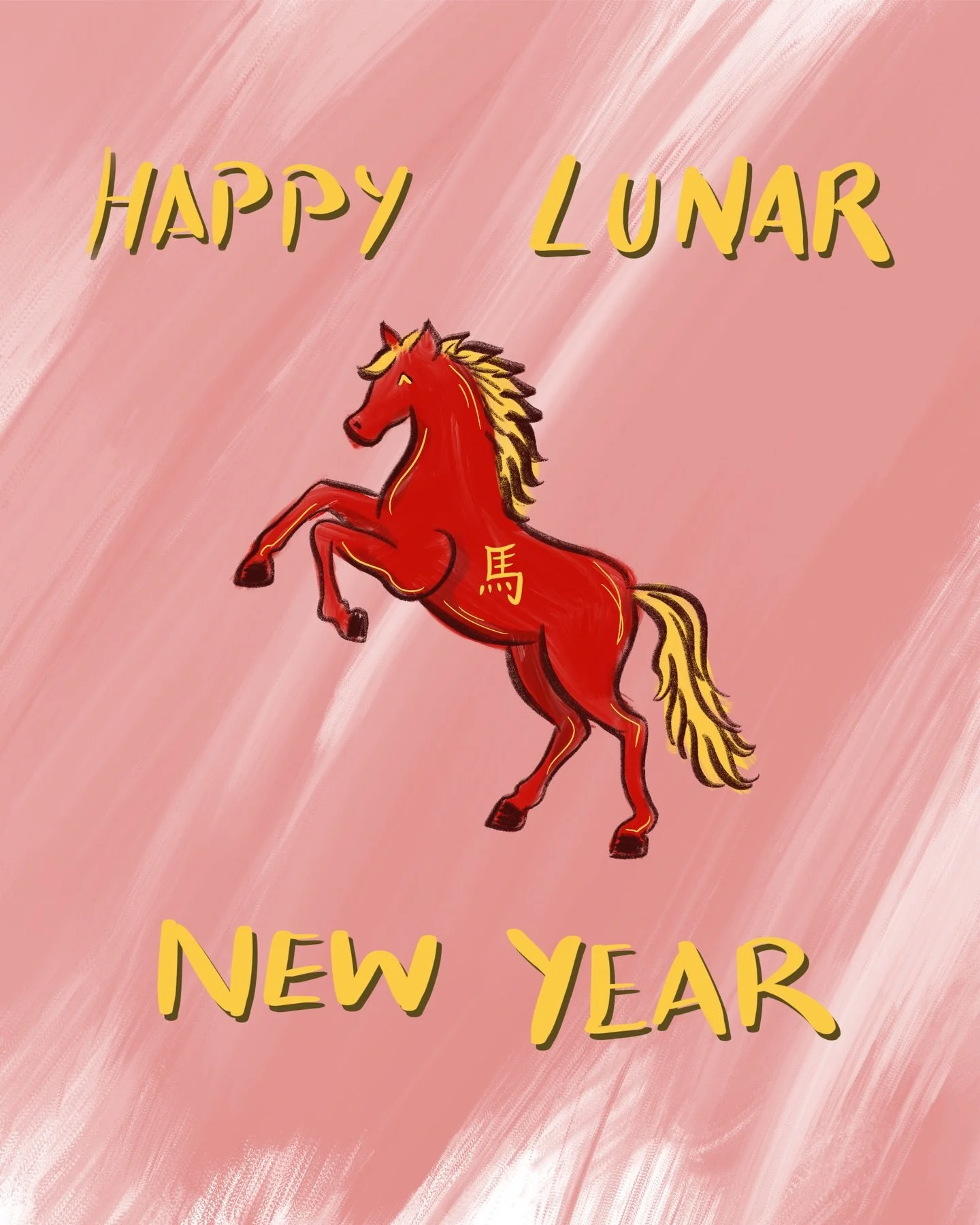 It&rsquo;s the Year of the Horse 🐴

And 2026, specifically, is a Fire Horse 🔥

Occuring only once every 60 years, the fire horse symbolizes high energy, passion, independence, and adventurous spirit. 

Happy Lunar New Year! 🧧
.
.
.
.
#lunarnewyear