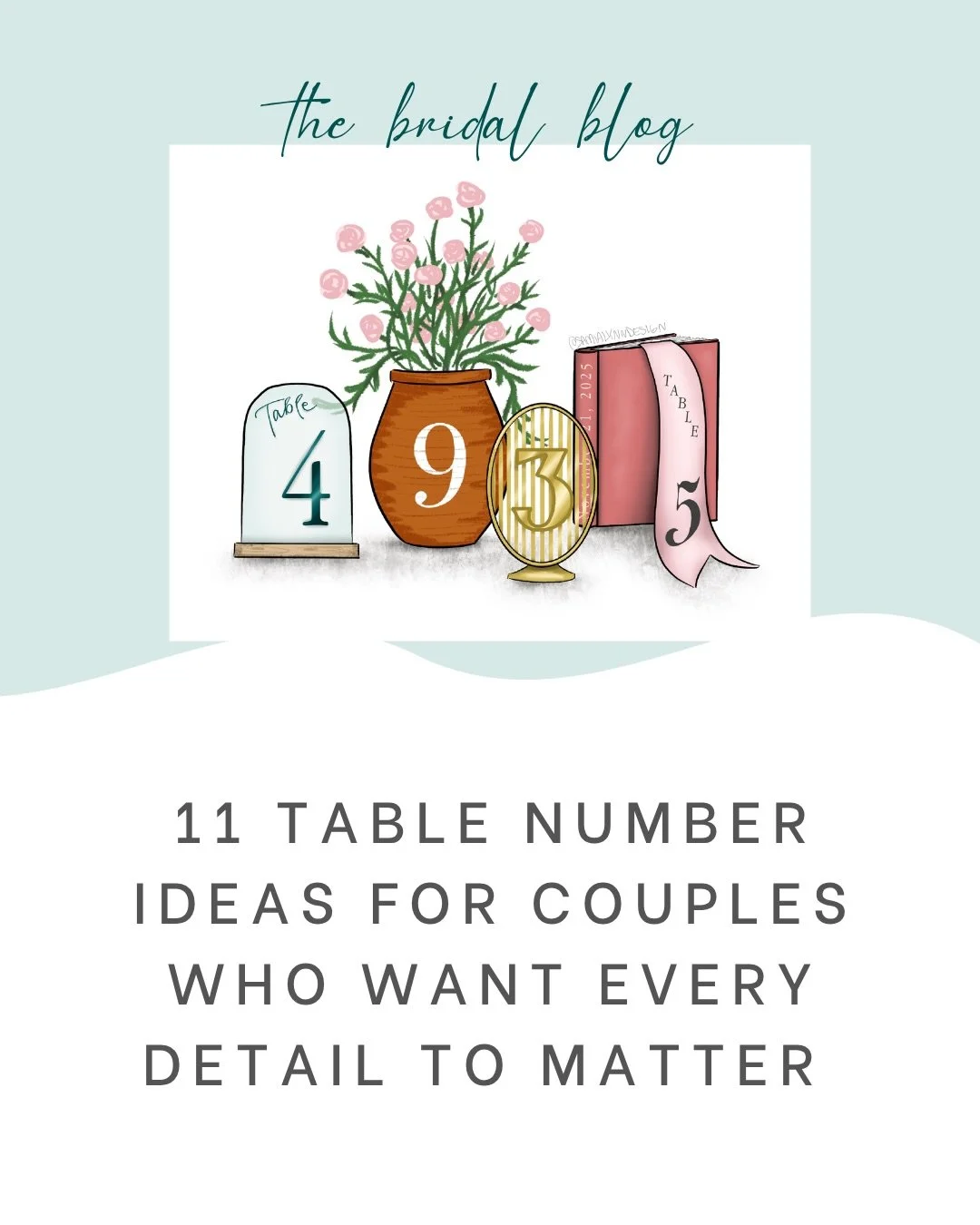 You know what reception detail can go under the radar sometimes? 

Table numbers 🍽️

I&rsquo;ve seen some really beautiful options over the years and it&rsquo;s a fun way to tie in your escort cards/wall with your theme!

(Or infuse a bit of your pe