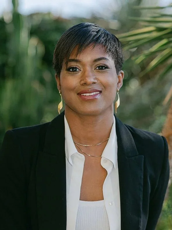 A headshot of Kim Stokes, the founder of Gold Leaf Brides, a bridal styling service in the South of France