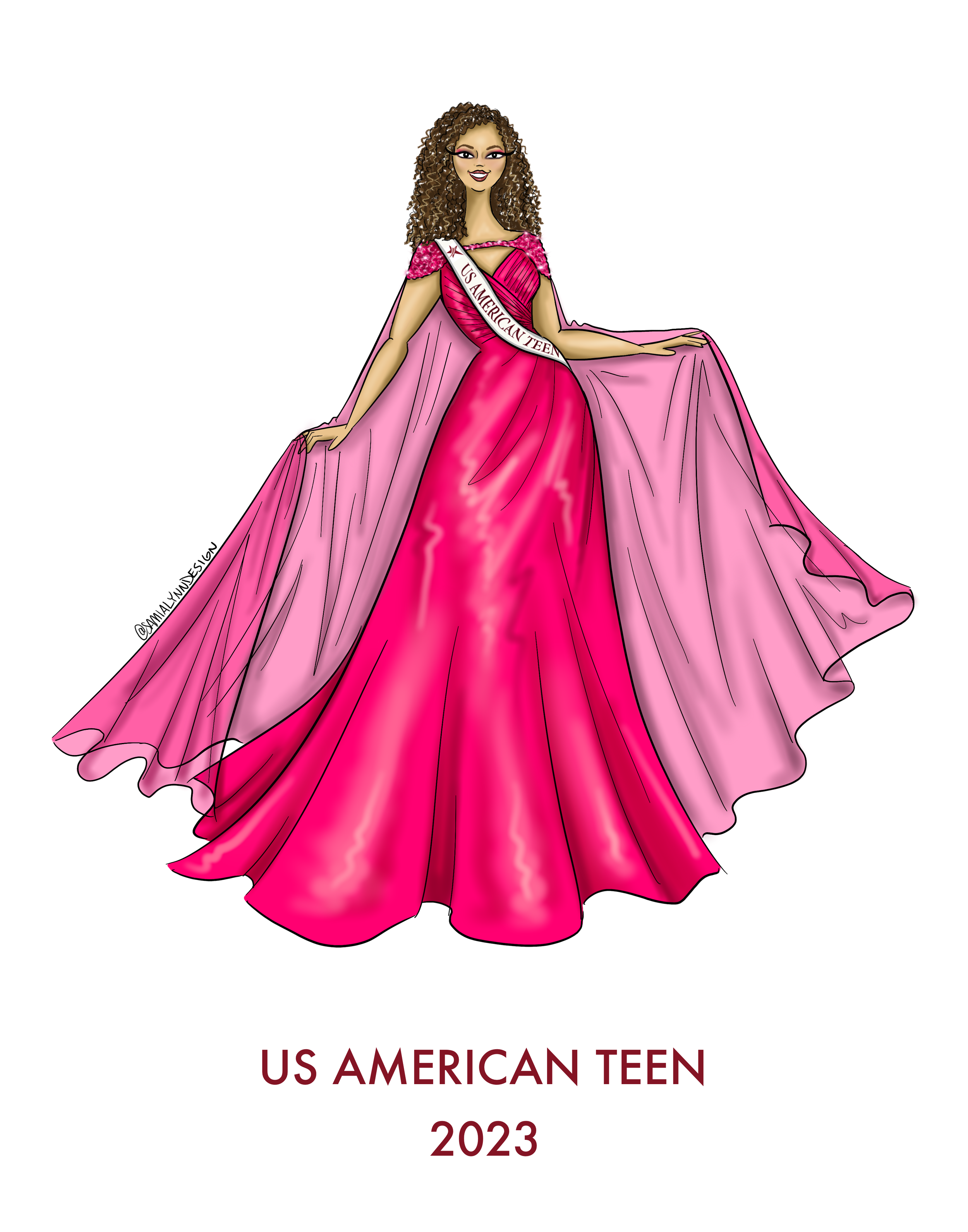 Custom Pageant Illustration