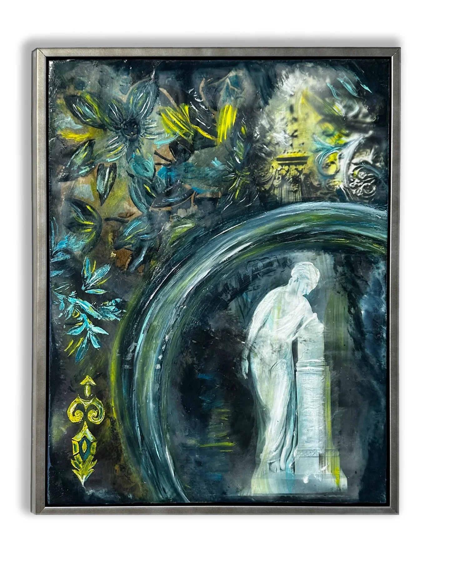 Parisian January, 2025
Encaustic, photography and collage. 
11 x 14 x 1.5 inches

Now in an AWESOME frame by @chapelhillframe (formerly Higgins and Myers but now with extra awesomeness as my friend Emily is the 
badass lady boss in charge!) 💖🌈👧🏻
