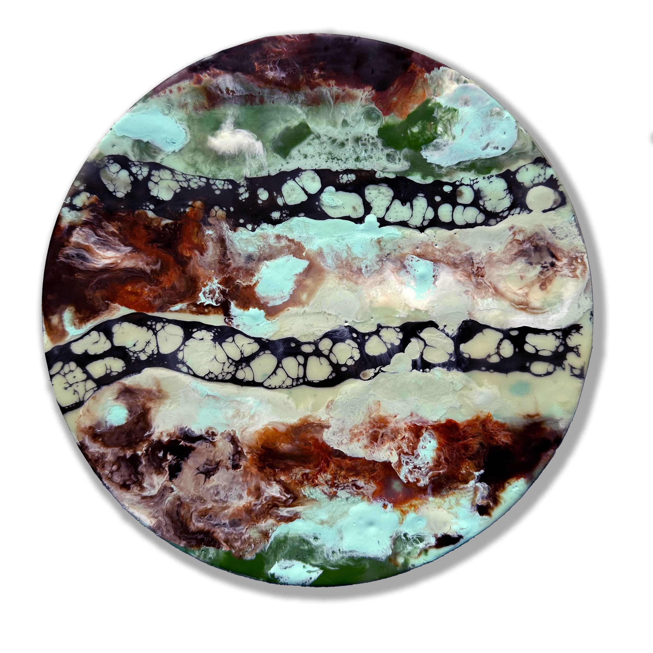 Mossy, 10 inches (diameter) x 0.875 inches