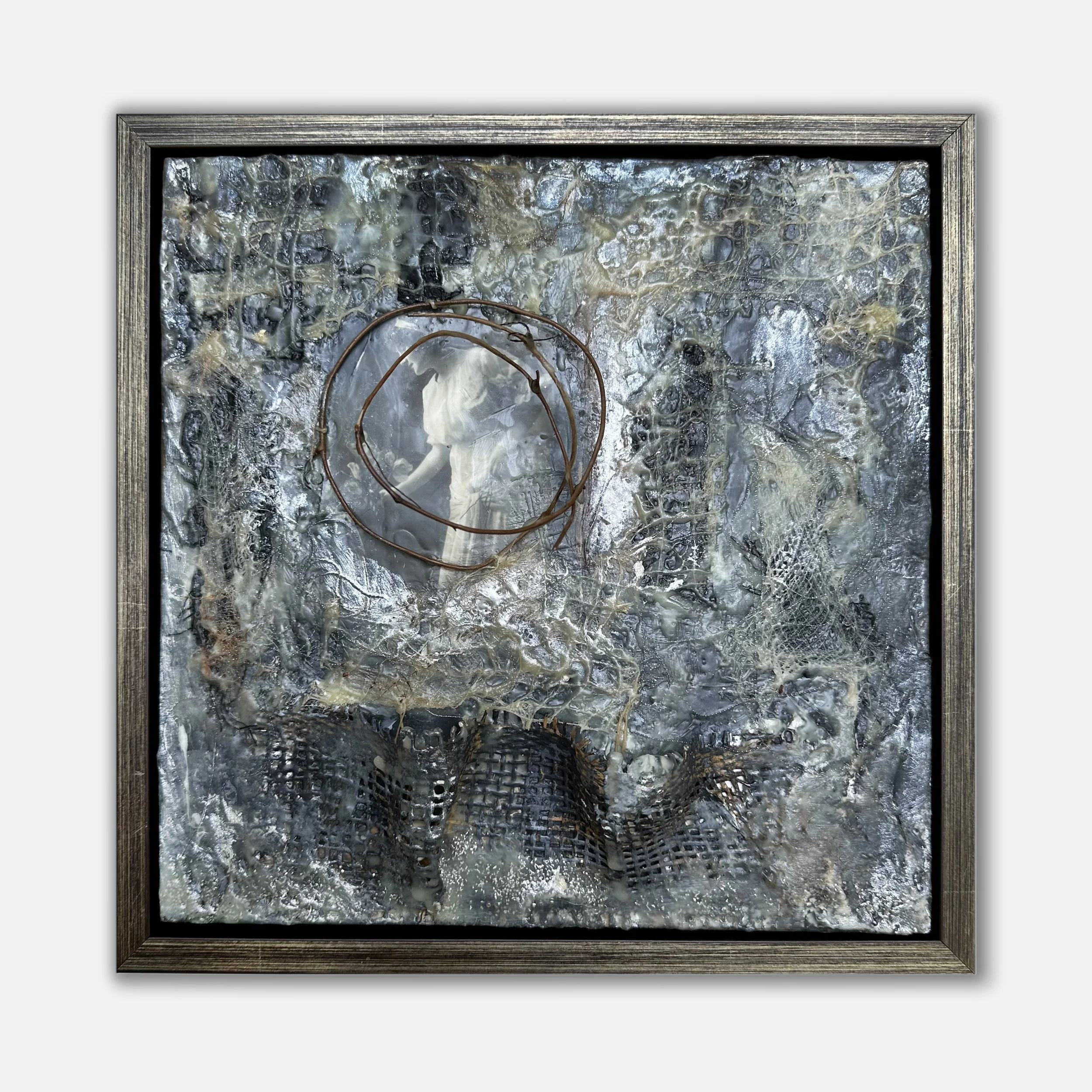 SOLD Treasure: Necropolis, Framed 14 x 14 x 4 inches