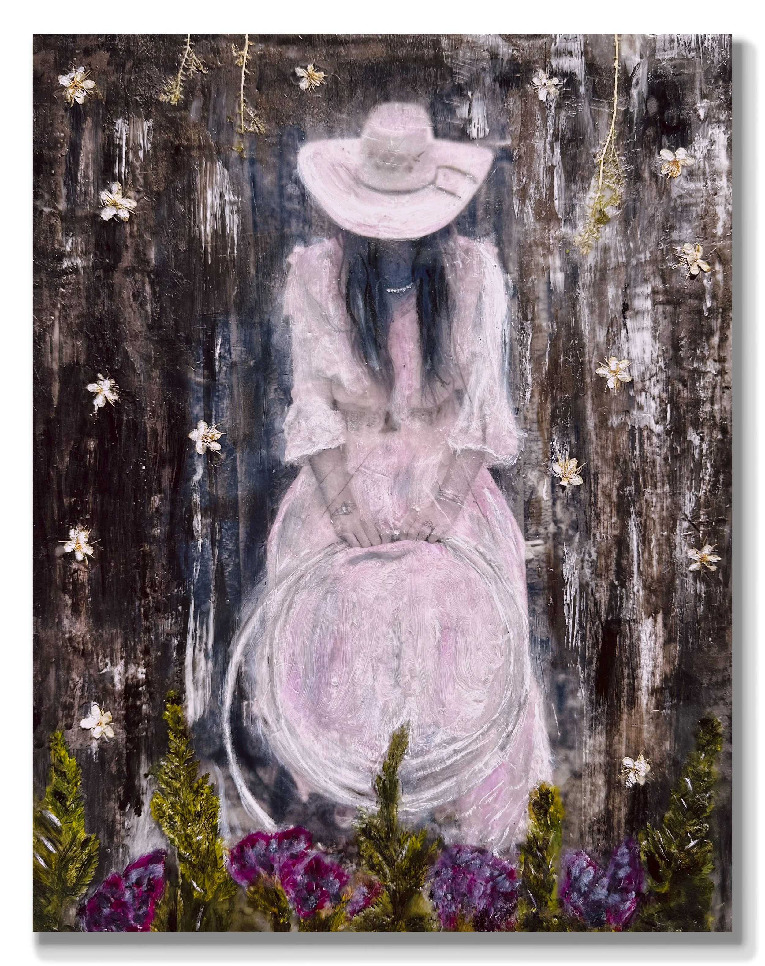 NFS Cowgirl Paused 11 x 14 x 1.5 inches