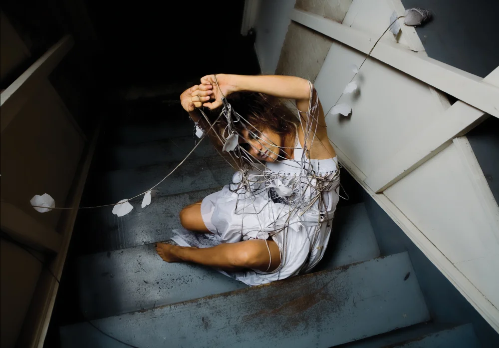 Stair. Costume by Camilla Gough. Image by Tony Banks