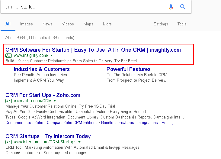 crm for startups adword ad.png