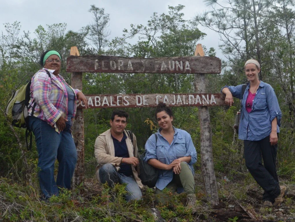 Graduate students Haydee Borrero and Nichole Tiernan - Research field work in Cuba