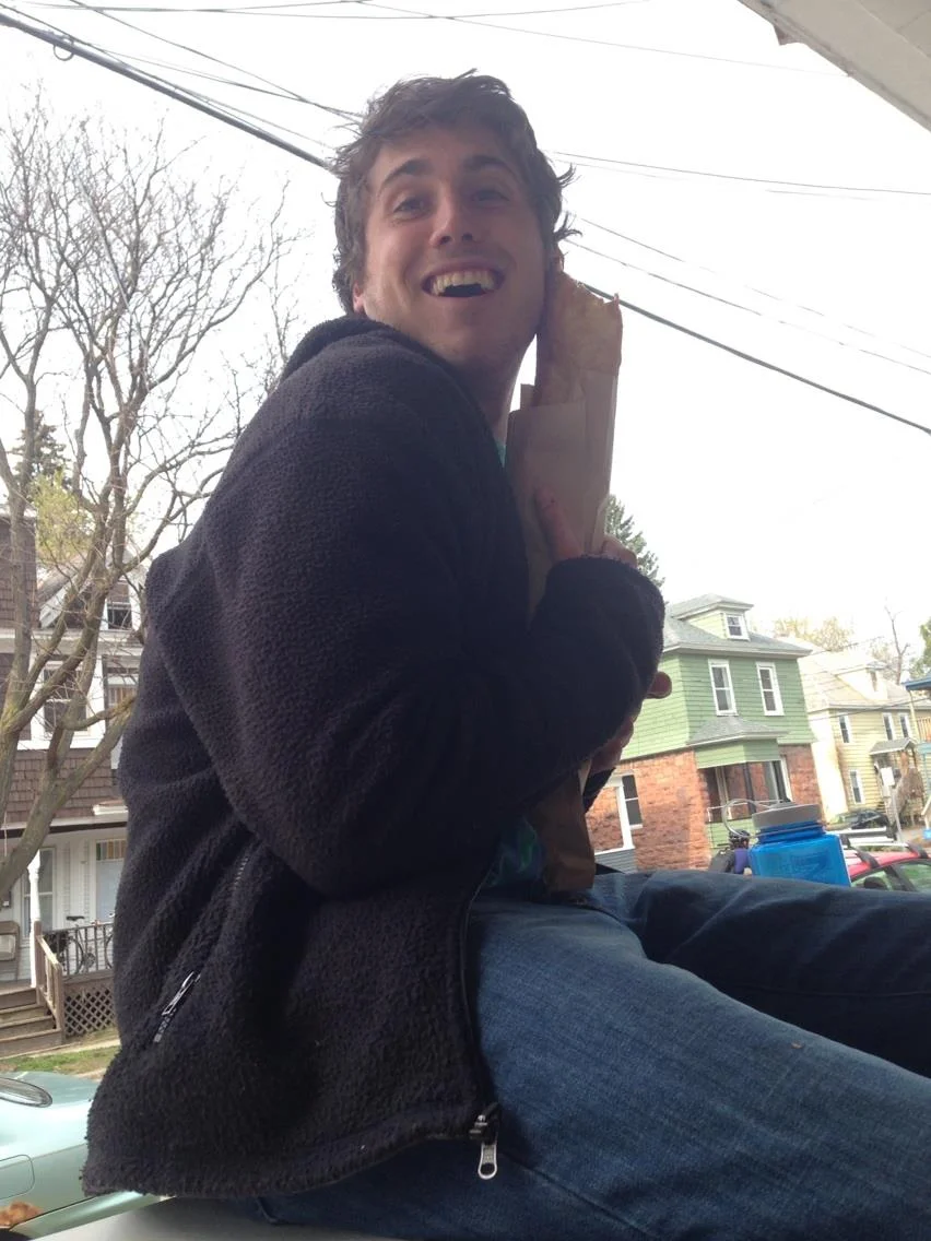 A boy and his baguette. And he loves his baguette. Spring 2014. 