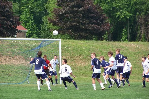 State Cup quarter finals with PA Classics (2006). It looks like I'm about to score, but I think the ball actually hit me in the face. 