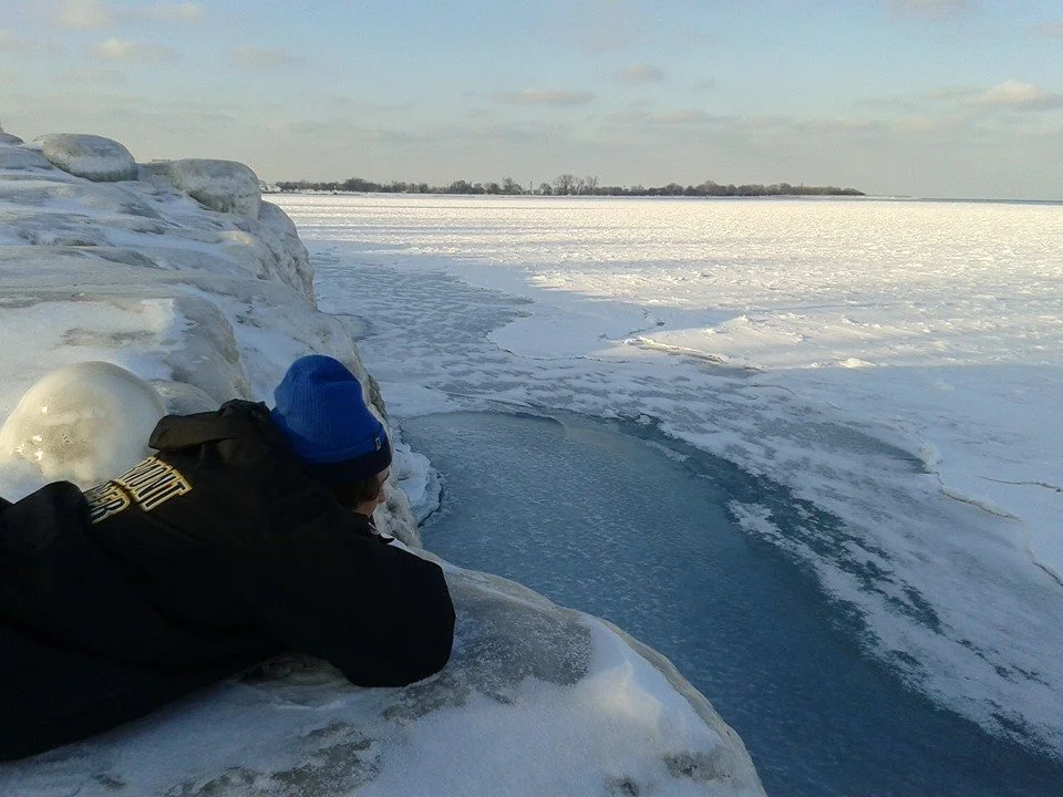 Frozen Lake Michigan. 2015. 