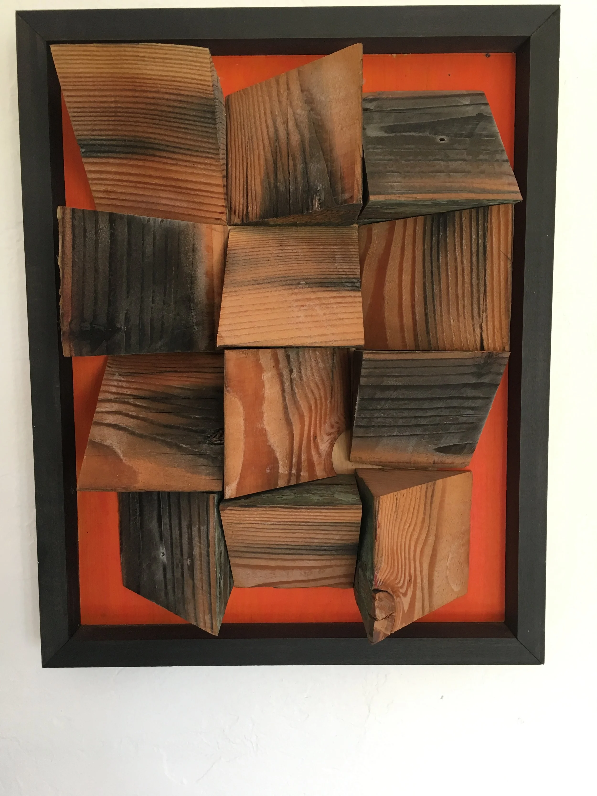 "Pier Pressure 2"  Constructioned/ Deconstruction Series 13 1/2" x 17" Wood and Acrylic $475.00