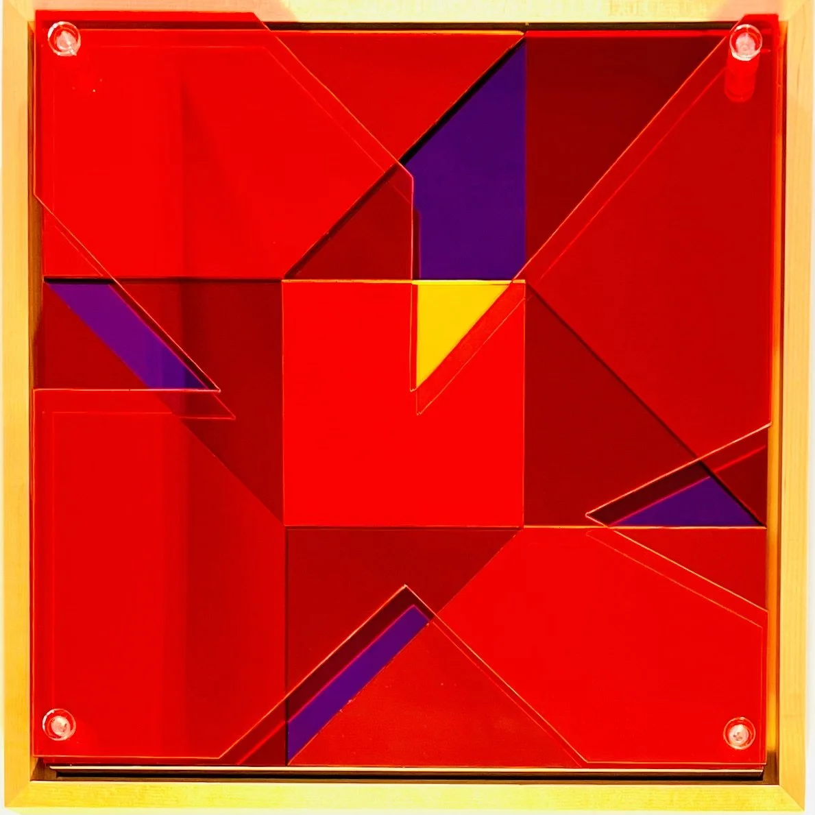 Vice Versa #3 Created with Plexiglass. Used Mirrored and Fluorescent 12" x 12" 