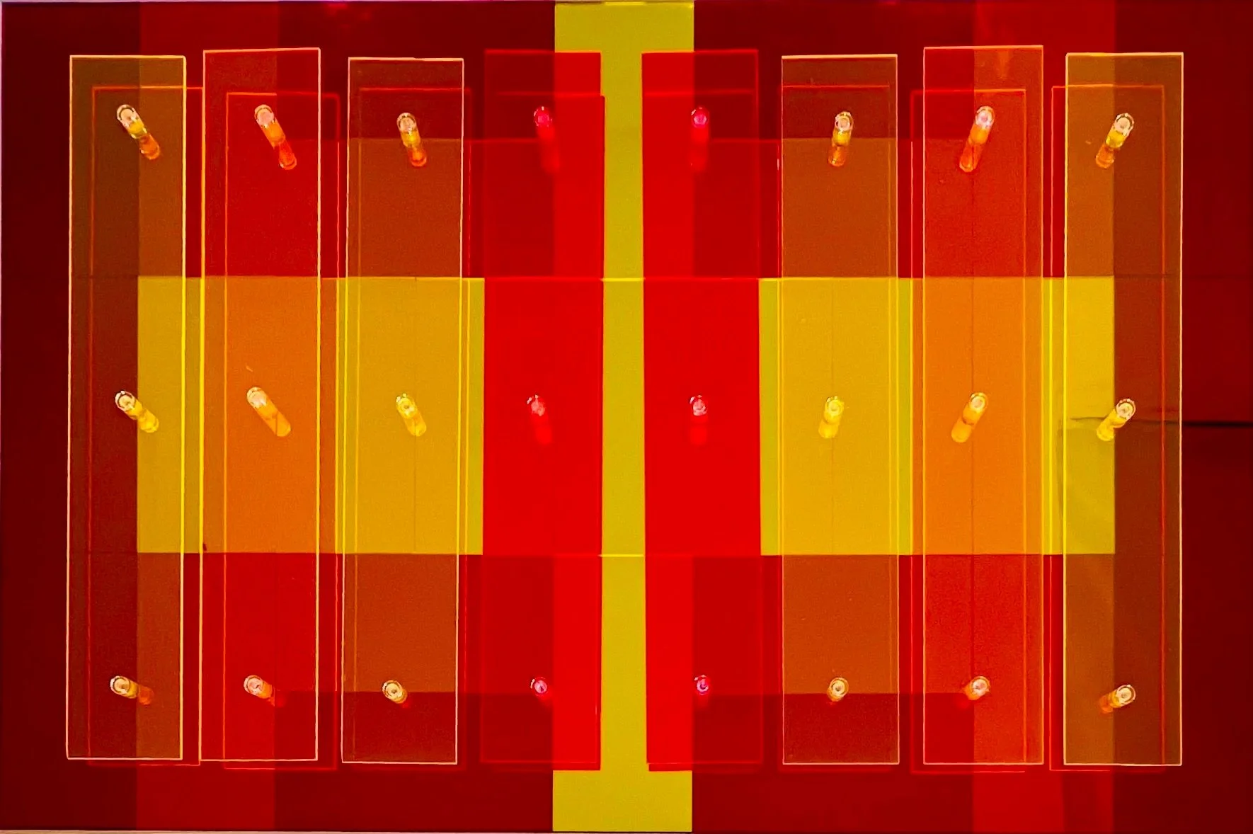 Visa Versa #1 Created with Mirrored Plexiglass and Fluorescent. 24" x 36"