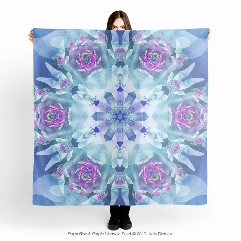 Royal Blue & Purple Mandala Scarf