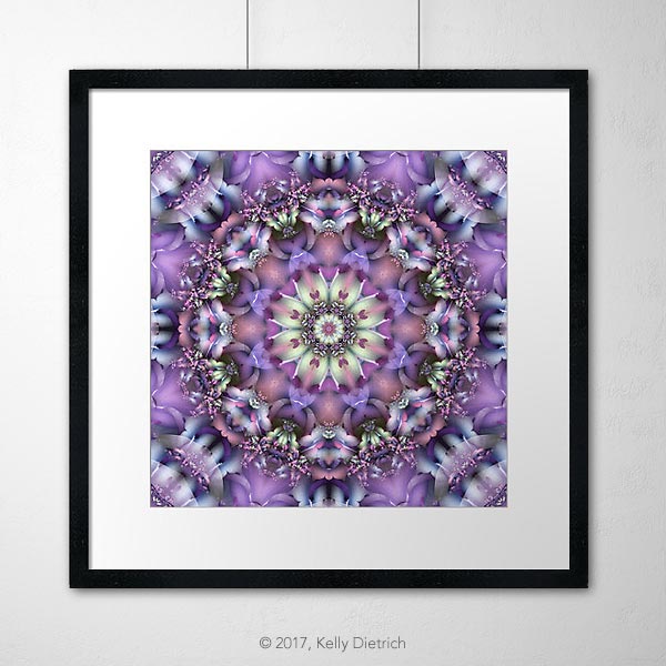 Lilac Mandala Framed Art Print