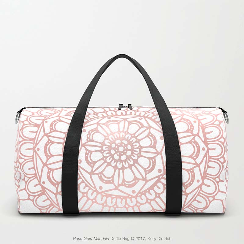 Rose Gold Mandala Duffle Bag