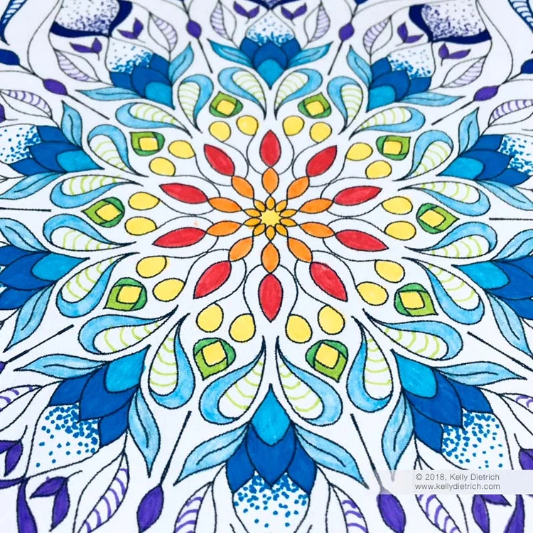 Growth Mandala Free Coloring Page — Kelly Dietrich Mandala Art