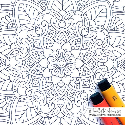 New Mandala Coloring Book Just Released — Kelly Dietrich Mandala Art