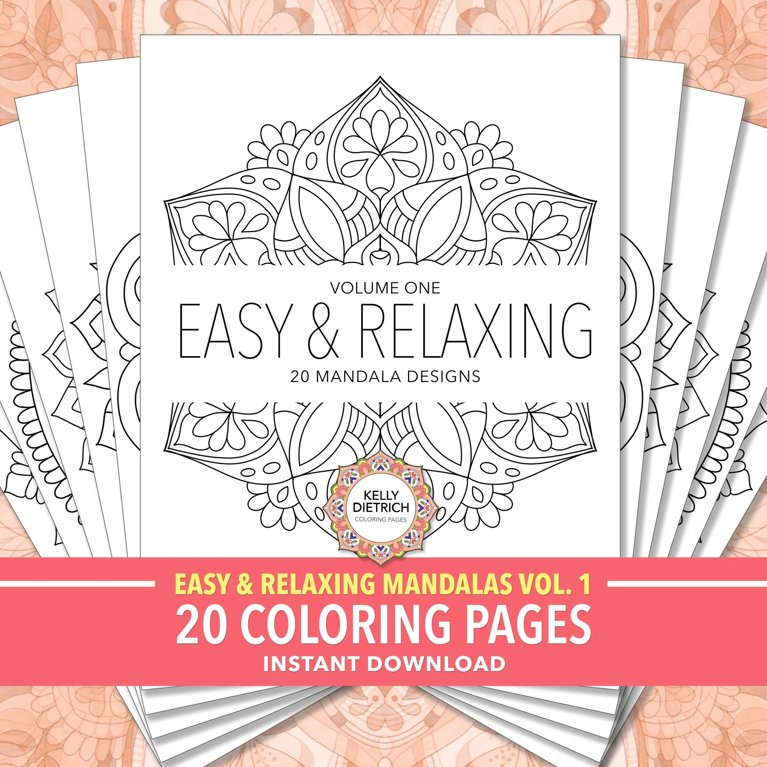 Easy & Relaxing: 20 Simple Mandala Coloring Pages
