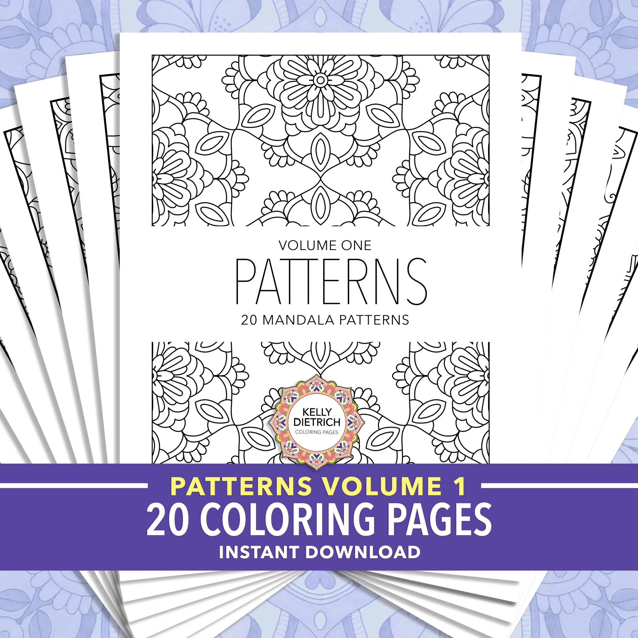 Mandala Full Page Patterns: 20 Printable Coloring Pages