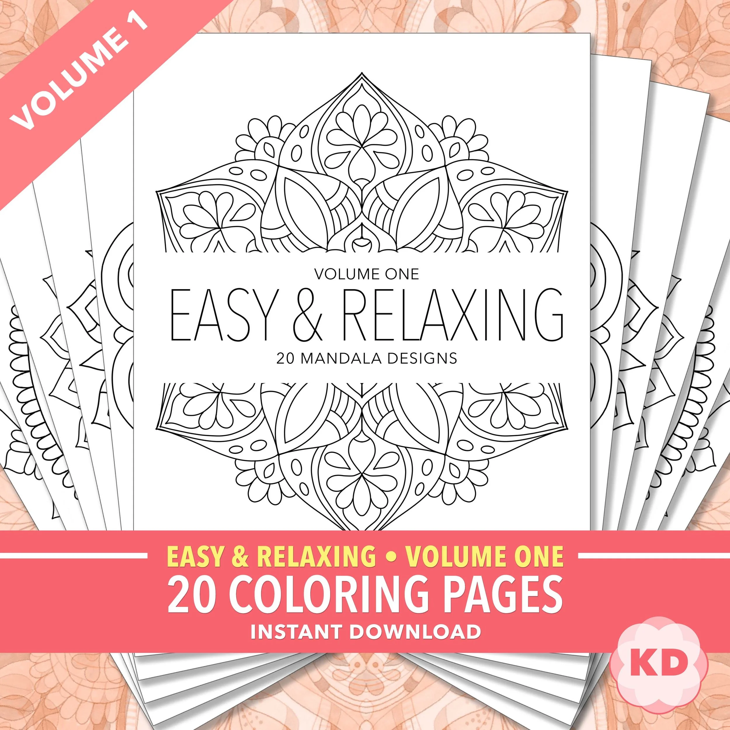 Easy & Relaxing: 20 Simple Mandala Coloring Pages