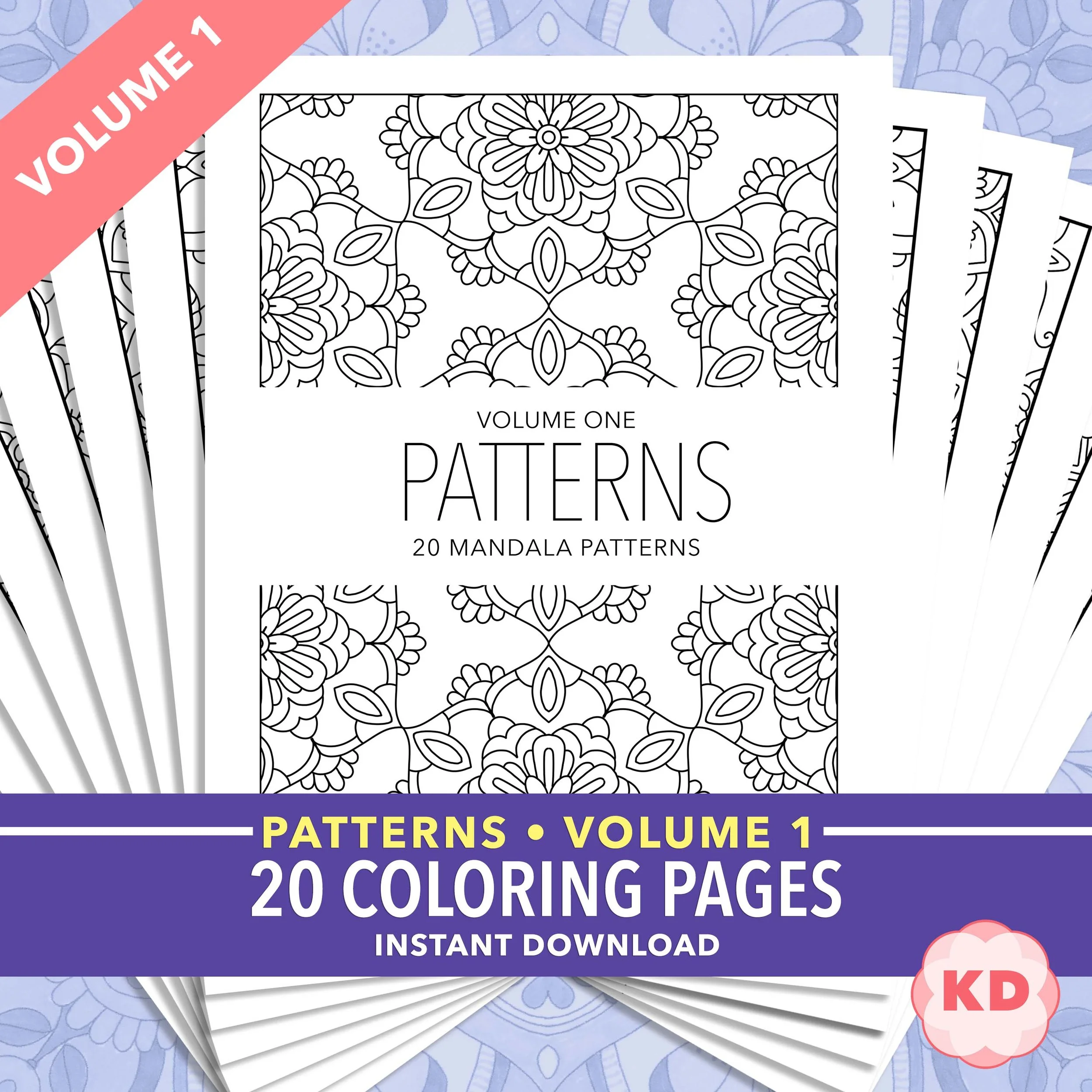 Mandala Full Page Patterns: 20 Printable Coloring Pages