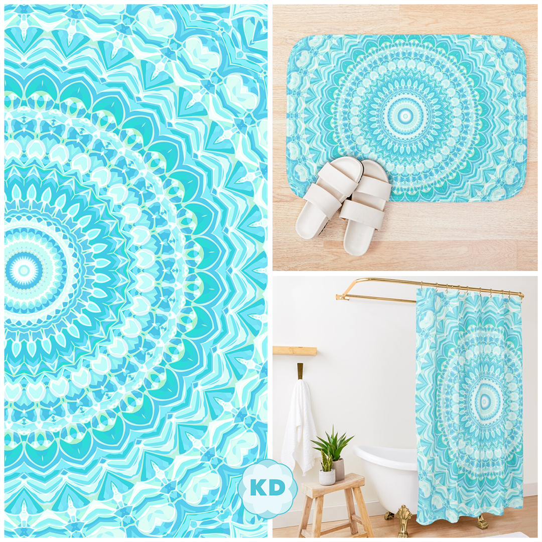 Bright Turquoise Bathroom Decor