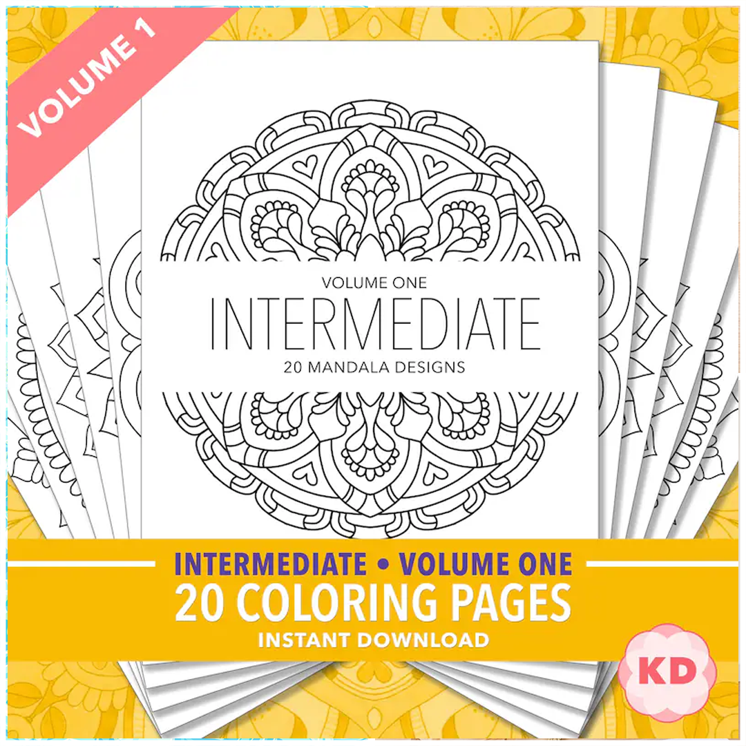 Intermediate Difficulty Mandala Coloring Pages