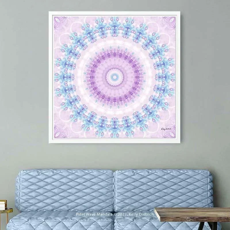Pastel Purple and Blue Mandala Art Print
