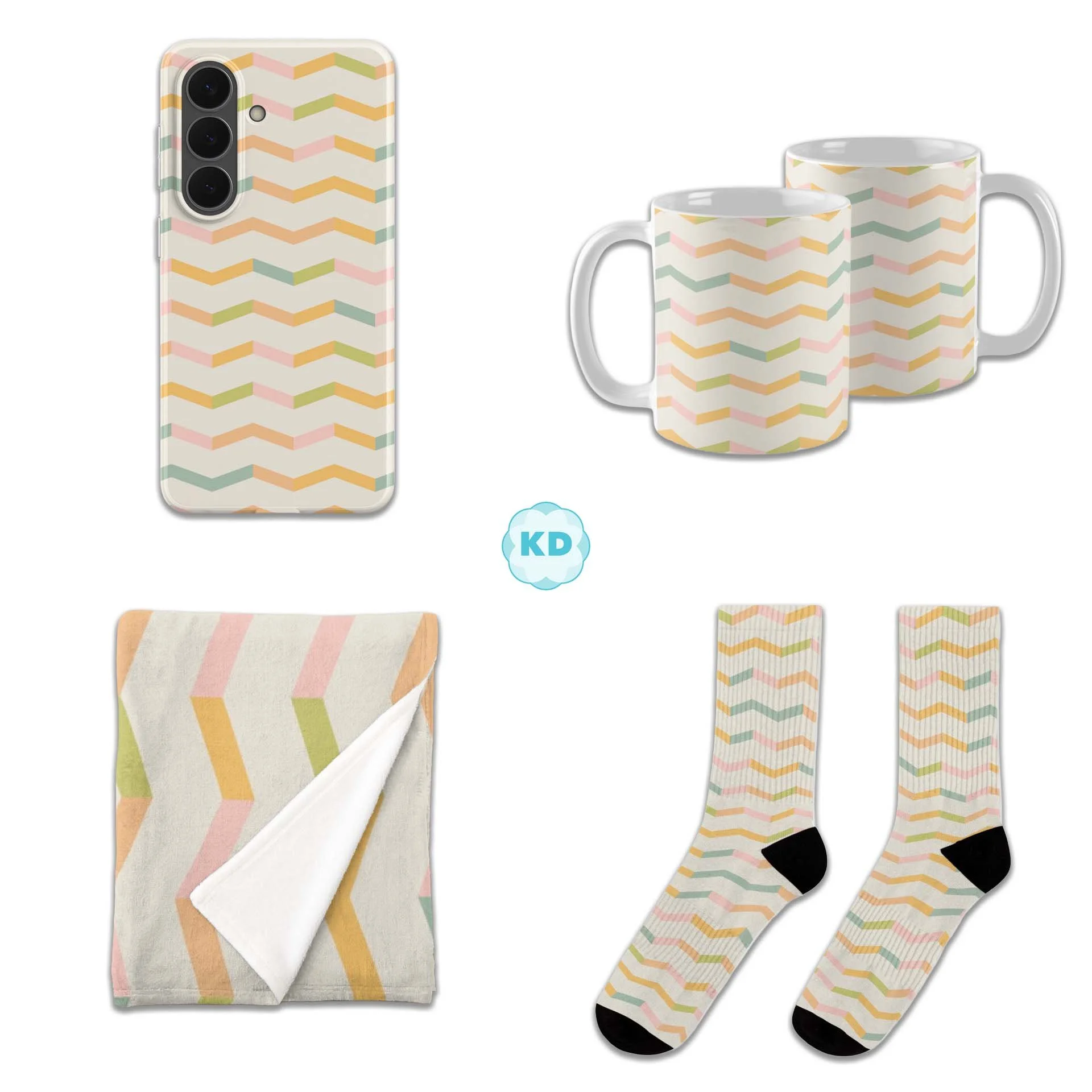 Pastel Chevron Patterned Gifts