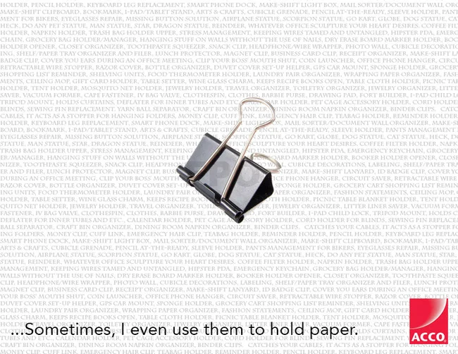 Binder Clip Humorous Ad