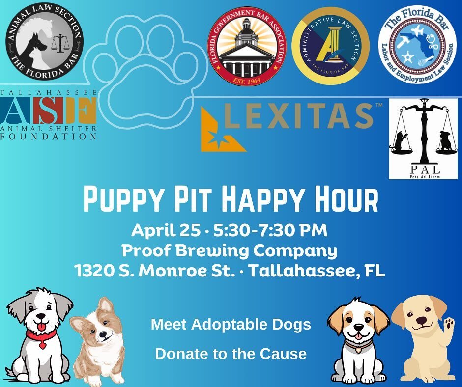Tomorrow! Join the #FGBA for a PAWS-itively adorable event! 

Thank you @lexitaslegal for sponsoring!
