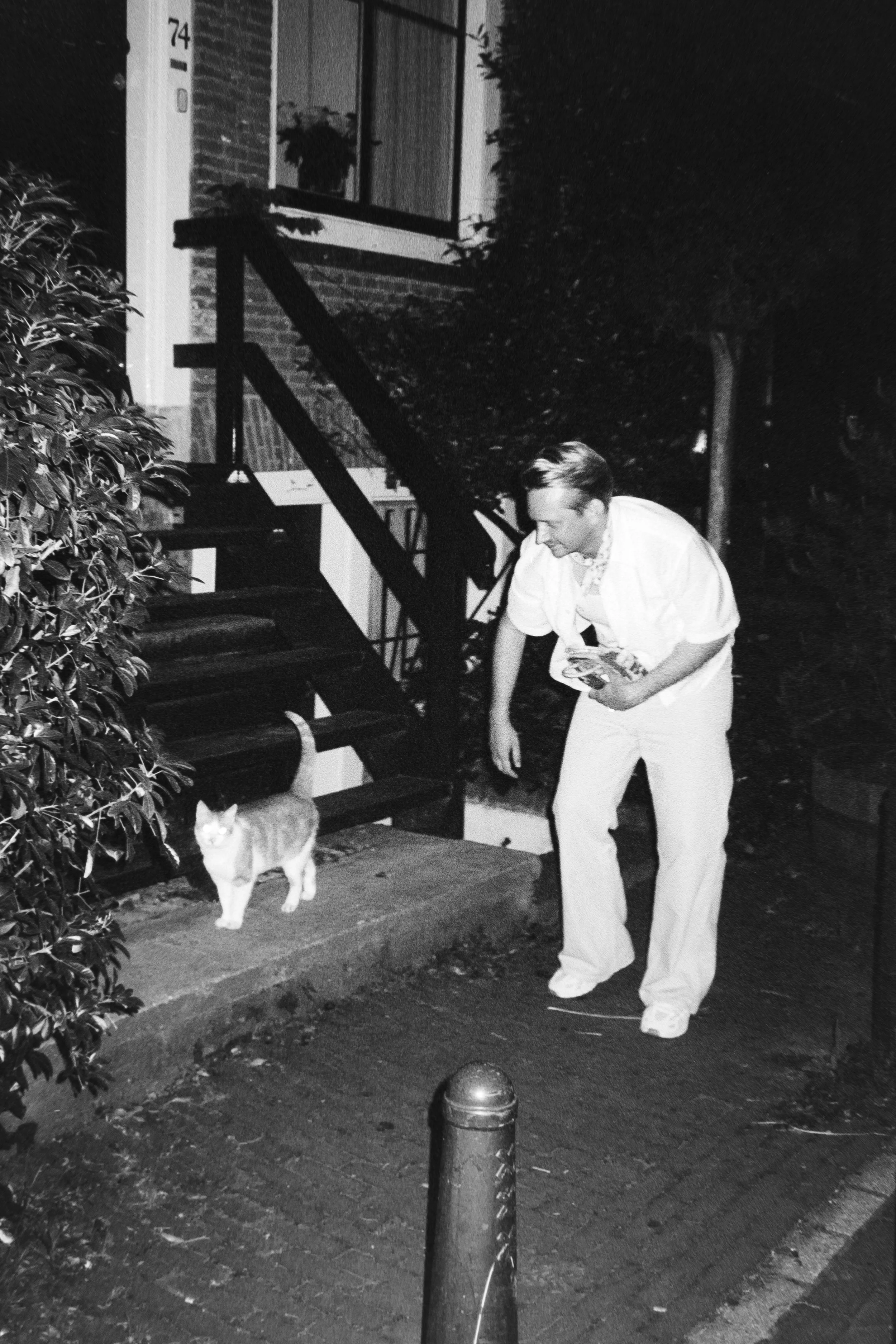 Erik & cat, May 30 2026 (Canon A35F, Kentmere 200)