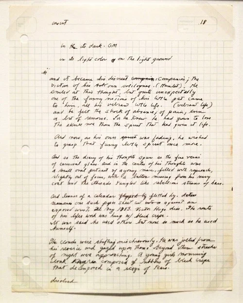 HANDWRITTEN PAGE FROM "THE CORAL SEA" BY PATTI SMITH