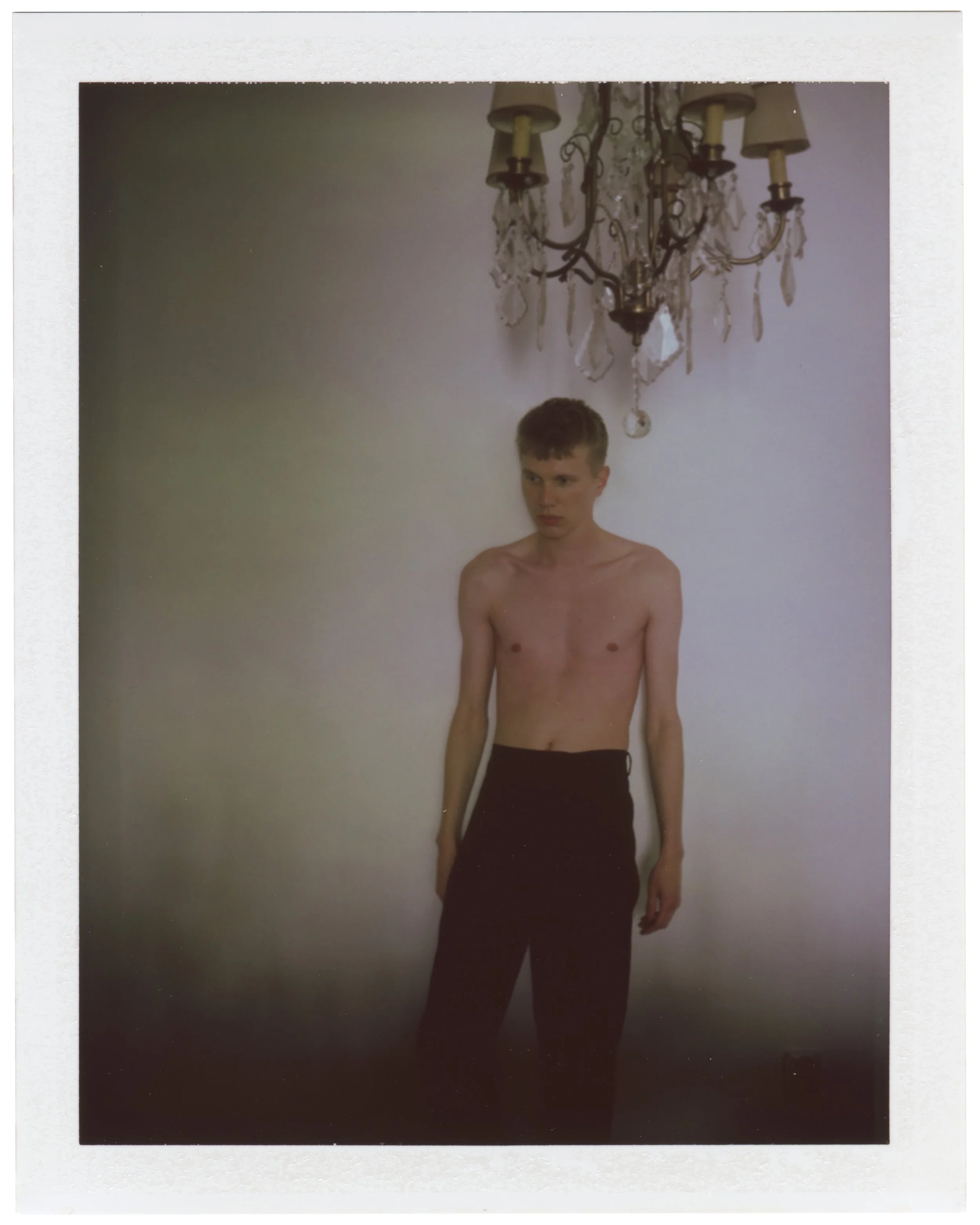 Self-portrait, May 21 2018 (Polaroid 360 Land, FP-100c)