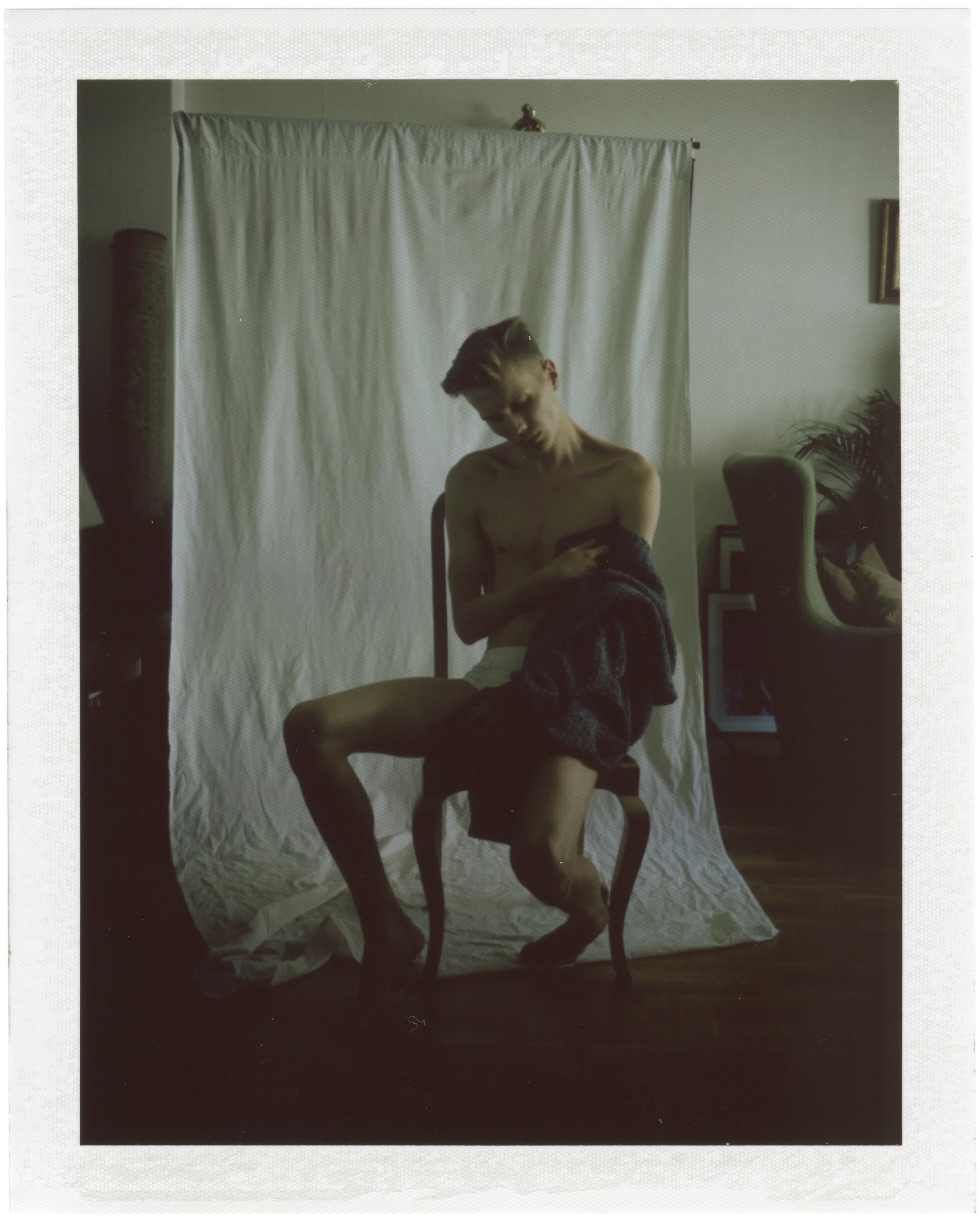 Self-portrait, March 11 2016 (Polaroid 360 Land, FP-100c)