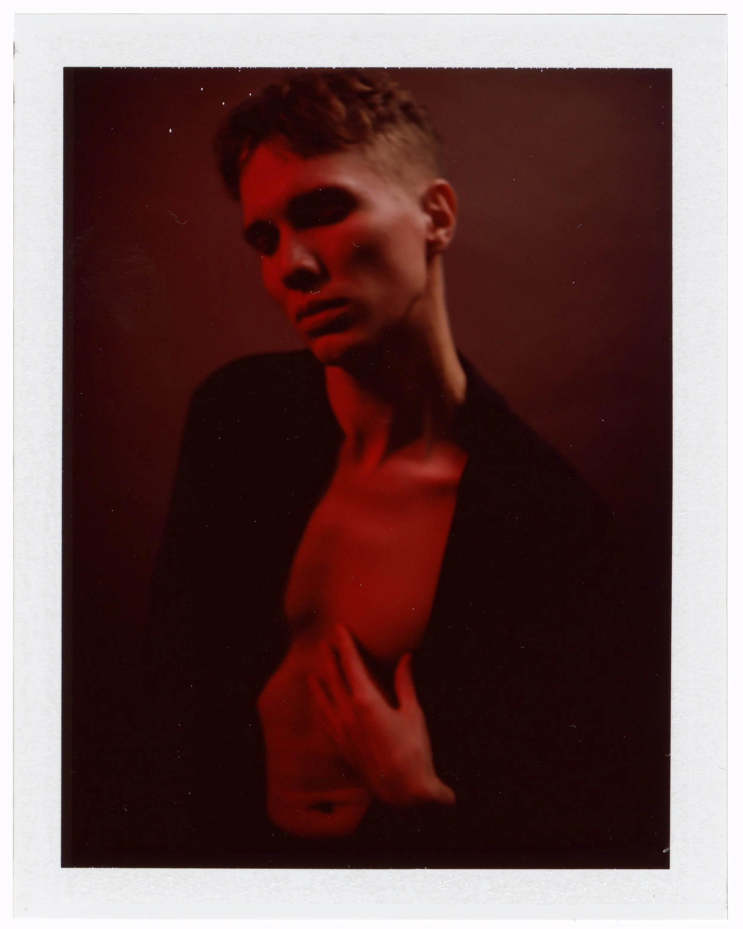 Self-portrait, December 27 2018 (Polaroid 360 Land, FP-100c)