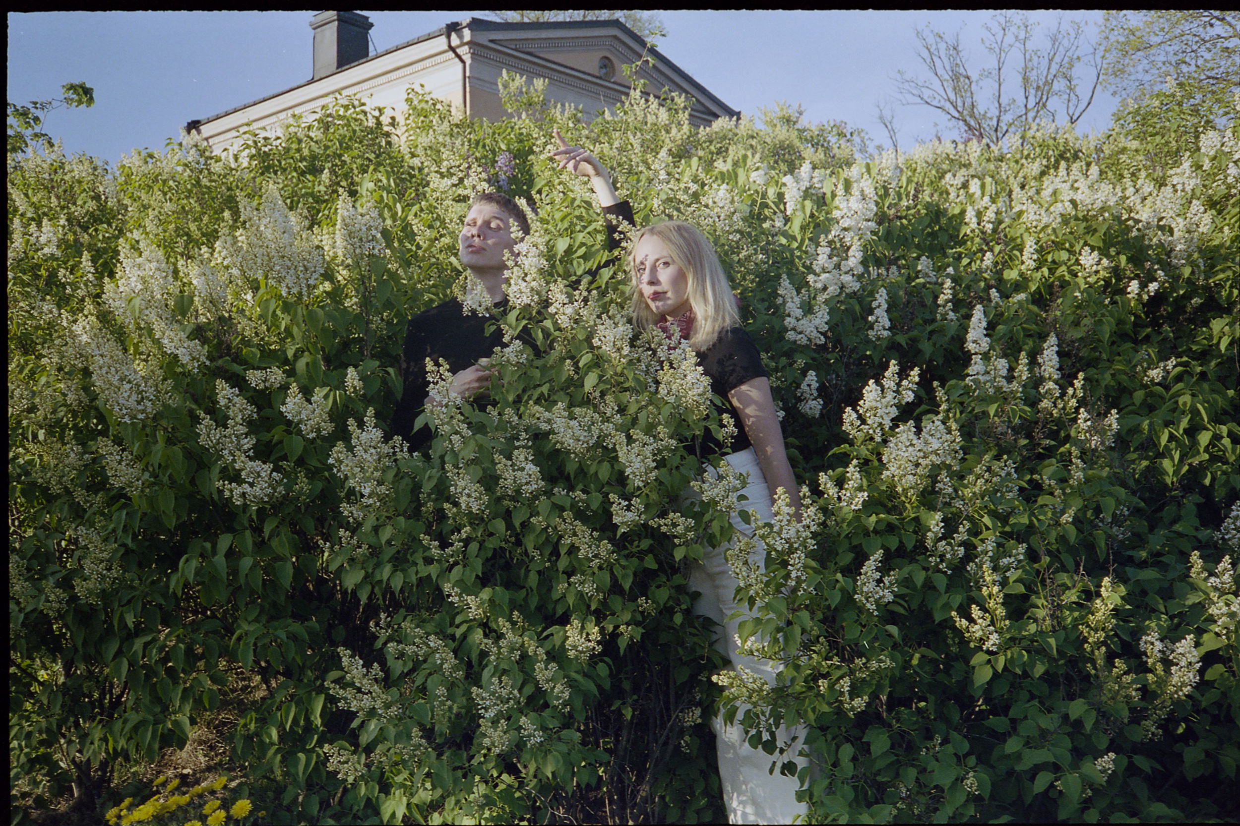 Syringa Alba (Self-portrait with Linda), May 17 2019 (Canon A35F, Kodak Portra 400 35mm)
