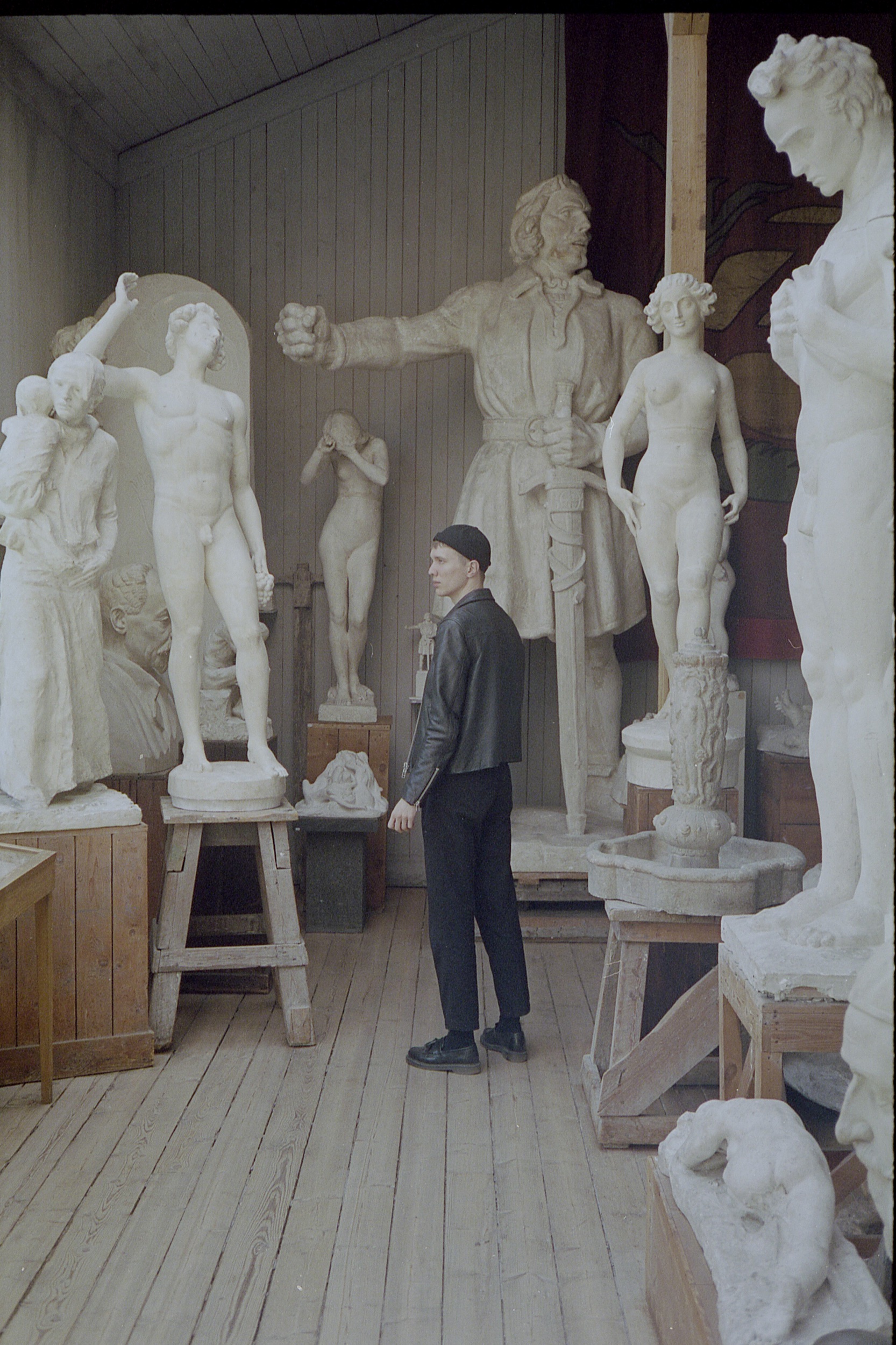 Carl Eldh's Studio (self-portrait), May 30 2019 (Canon A35F, Kodak Portra 400) 35mm