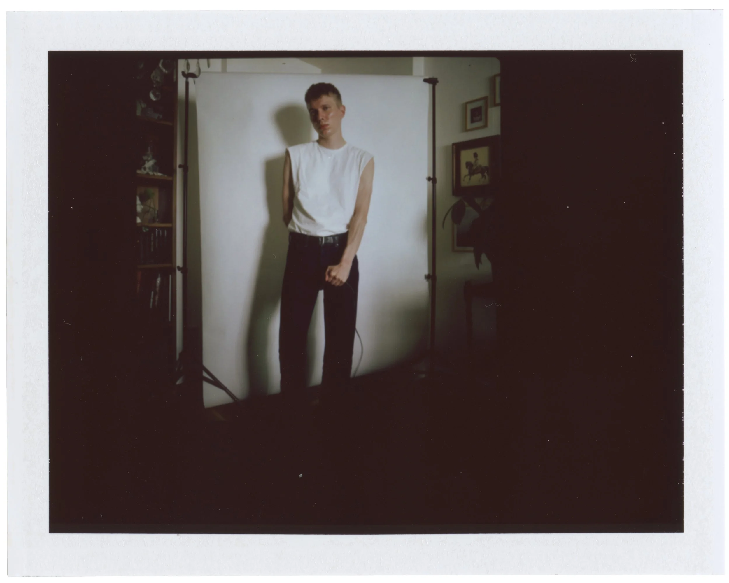 Self-portrait, June 15 2019 (Polaroid 360 Land, Fp-100c)