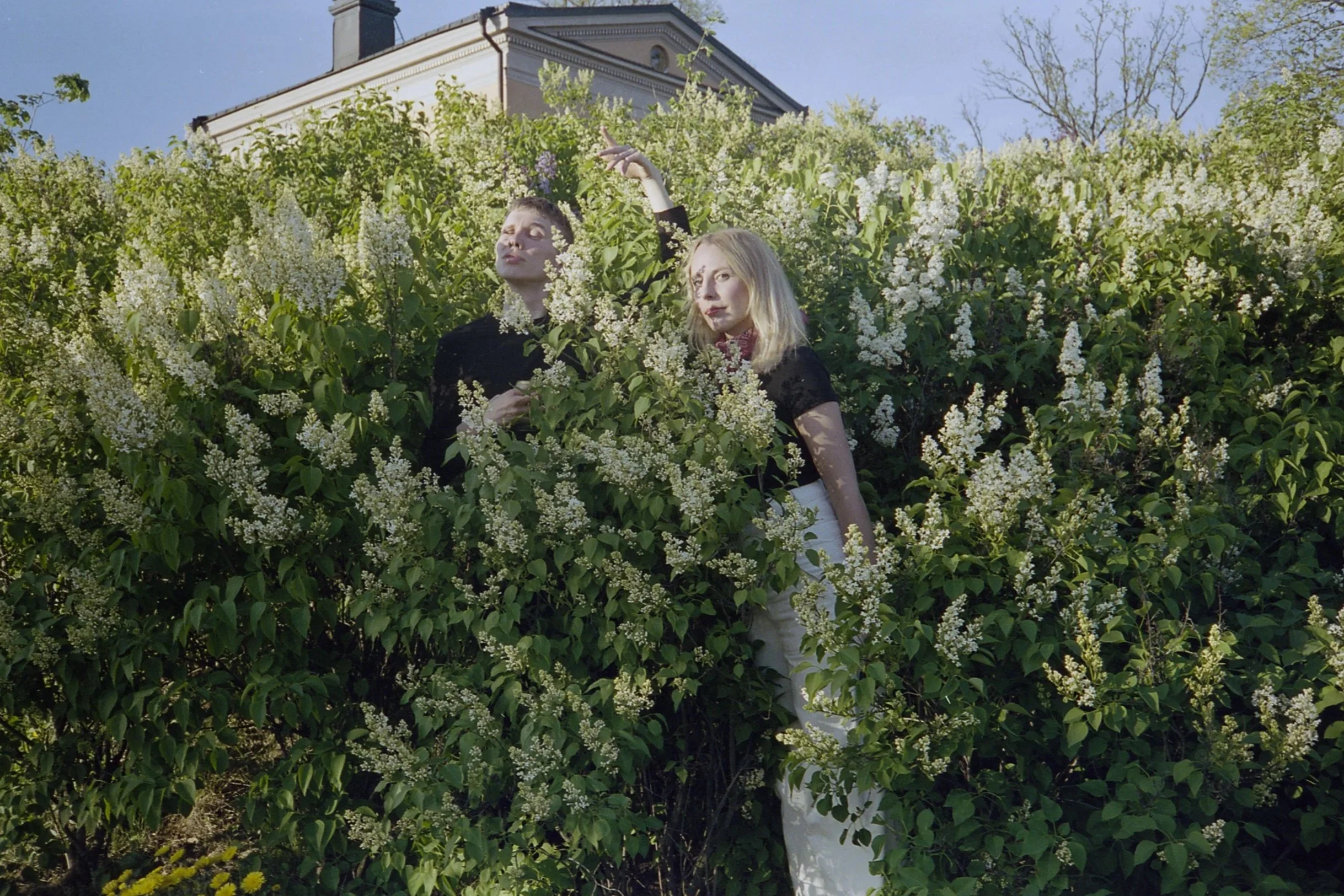 Syringa Alba (Self-portrait with Linda), May 17 2019 (Canon A35F, Kodak Portra 400 35mm) (Copy)