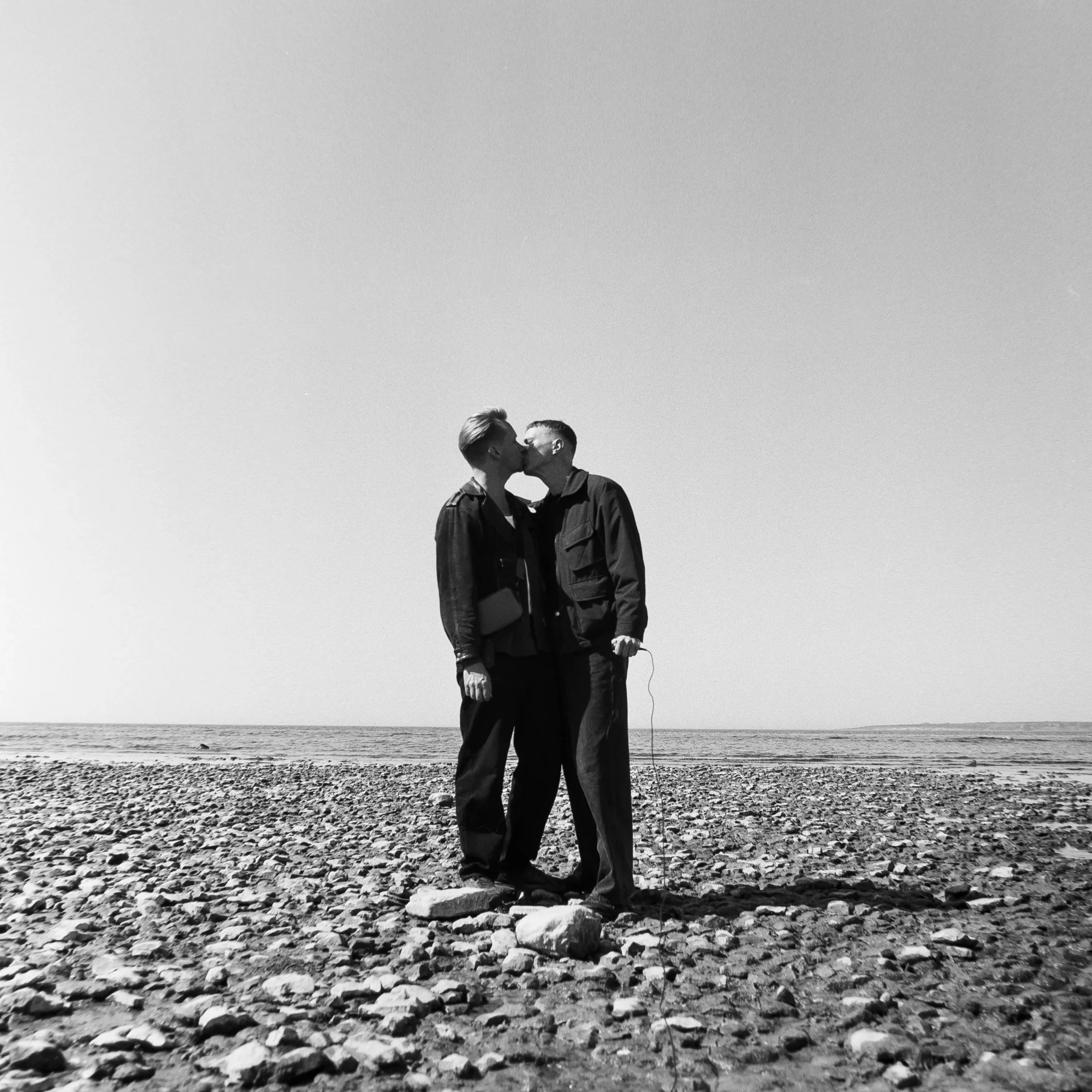 A kiss on the low tide, May 1 2026 (Hasselblad 500C/M, Ilford Ortho 80)