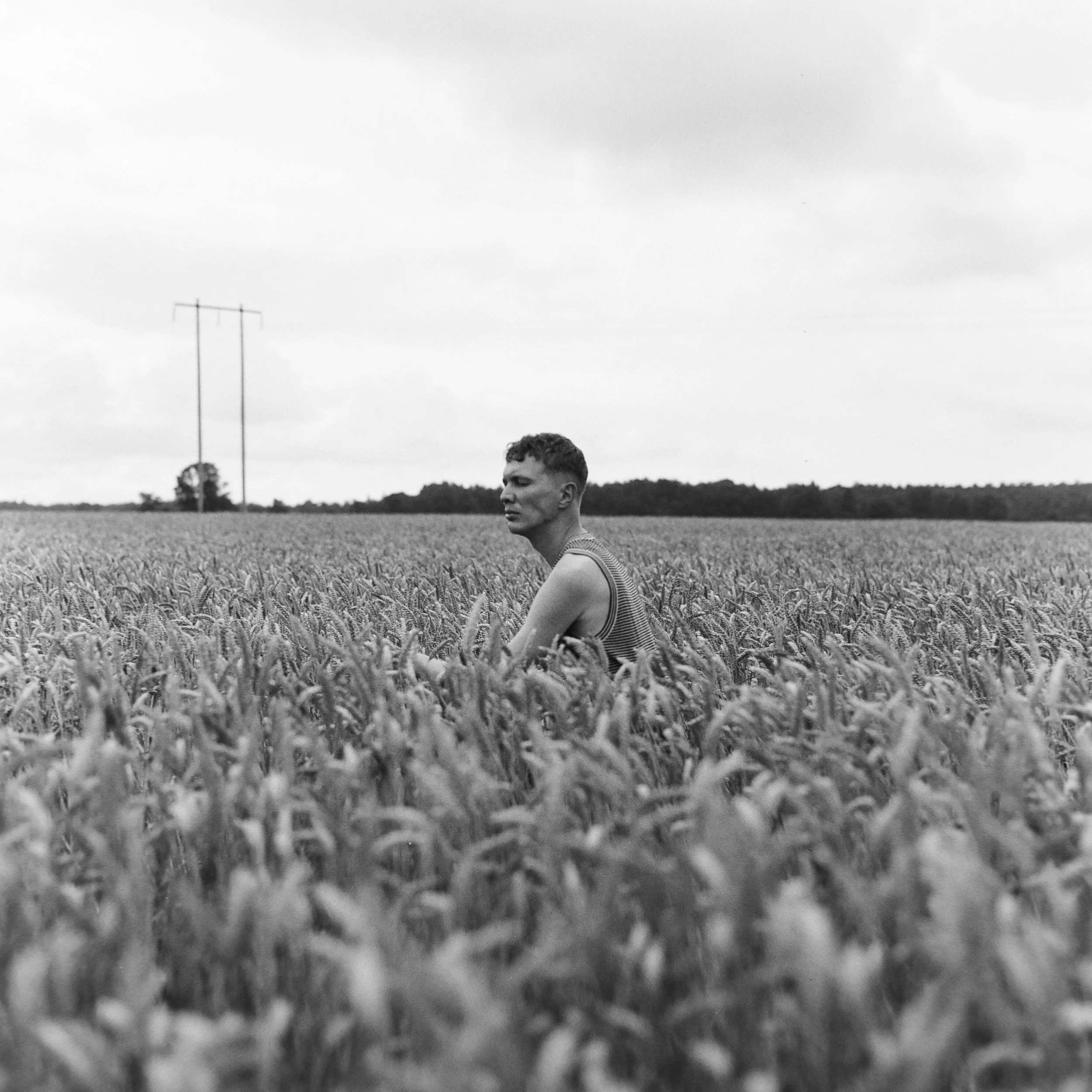 Self-portrait, July 20 2026 (Hasselblad 500C/M, Ilford Ortho 80)