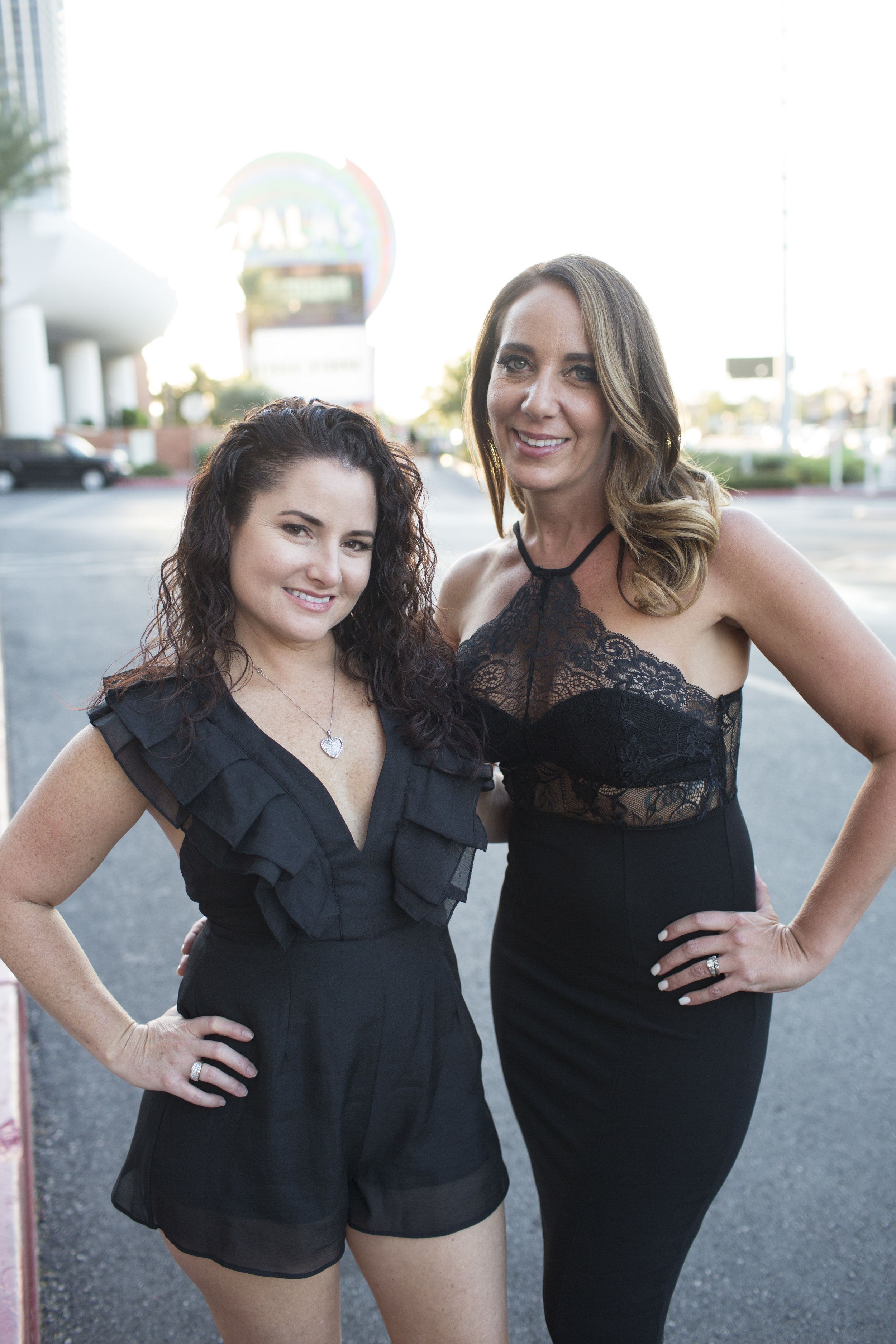Jen and Aliyah on a team trip to Vegas. Photo Credit: Talia for Flytographer Vegas 