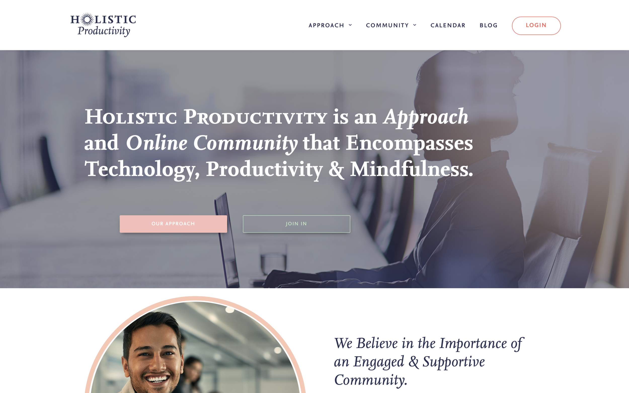 Holistic Productivity Website - Home Page