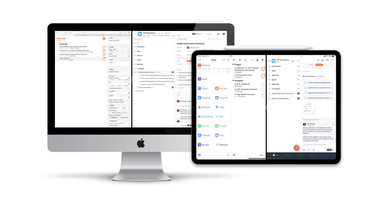 Using OmniFocus 3 with Asana