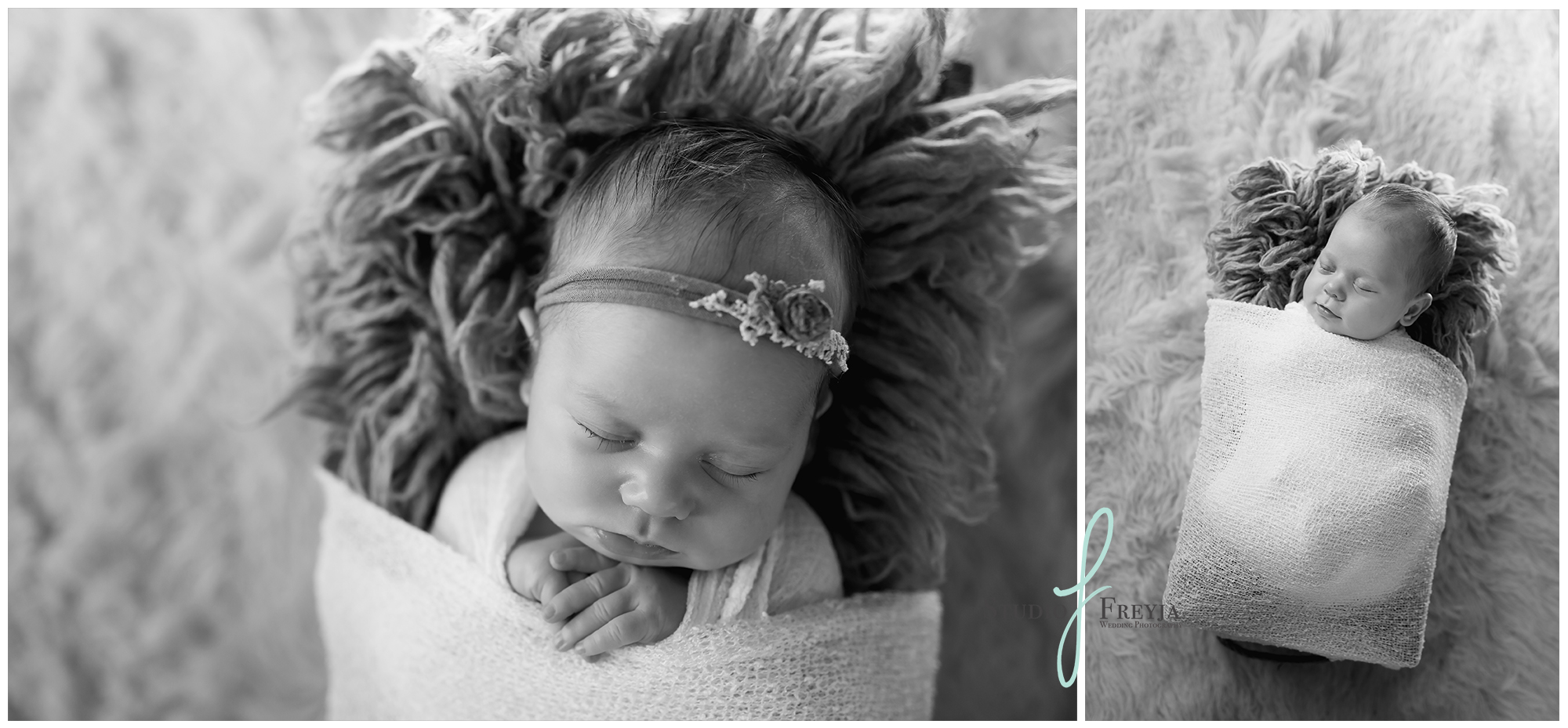 Black and White newborn pictures from Ava's Newborn Session