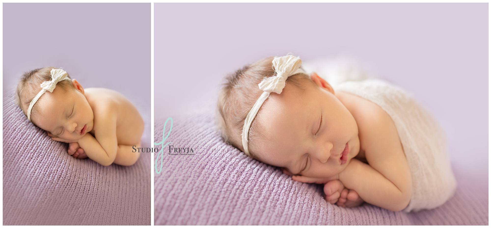 Simple girl newborn pictures in San Diego